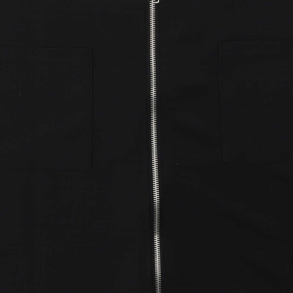 WITH LOVE Womens Black Polyester A-Line Skirt Size 14 Zip