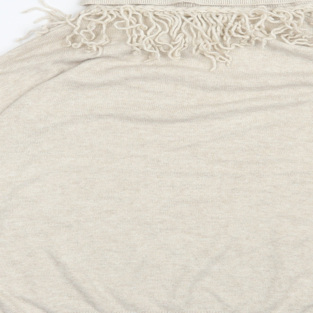 River Island Womens Beige Roll Neck Acrylic Pullover Jumper Size S