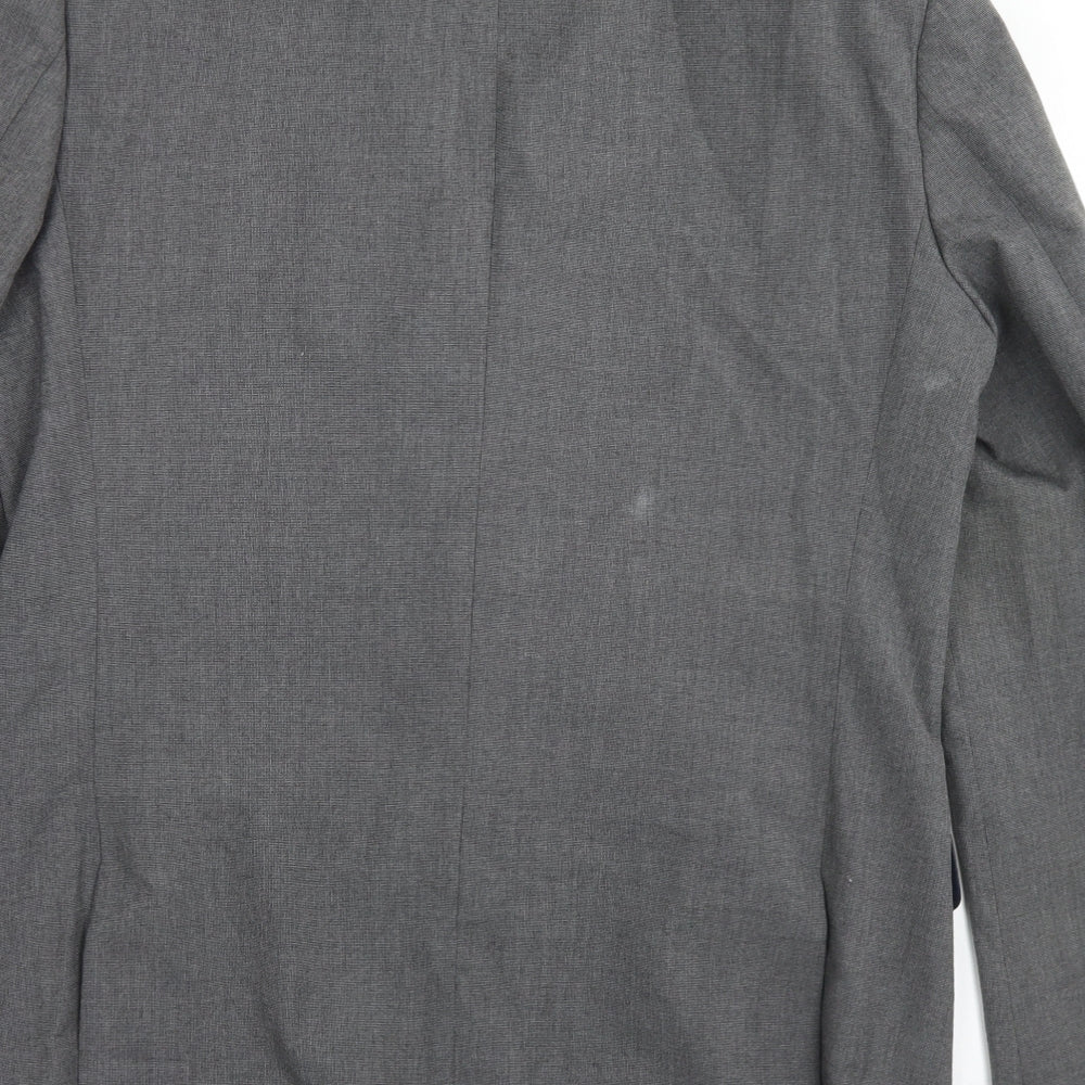 Debenhams Mens Grey Polyester Jacket Blazer Size 42