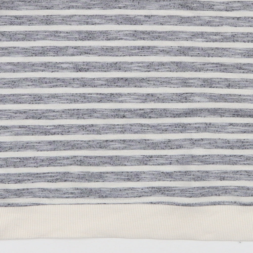 Primark Womens Blue Striped Polyester Pullover Sweatshirt Size M Pullover