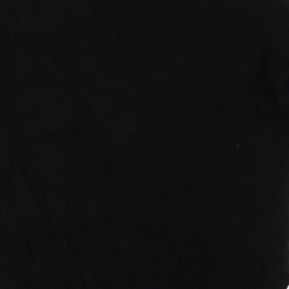 Marks & Spencer Womens Black V-Neck Viscose Pullover Jumper Size S