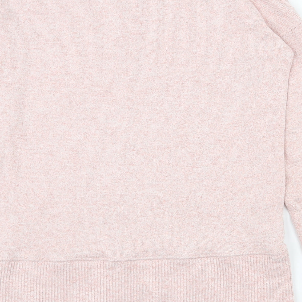 NEXT Womens Pink Round Neck Viscose Pullover Jumper Size 6