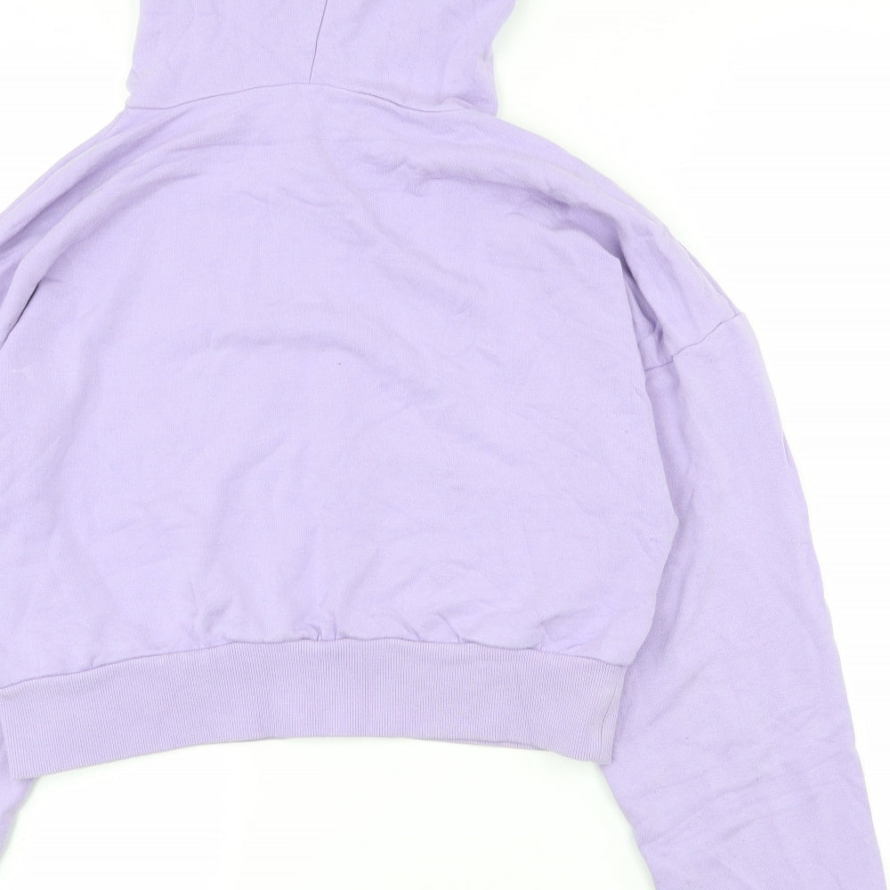 ASOS Womens Purple Viscose Pullover Hoodie Size 12 Pullover
