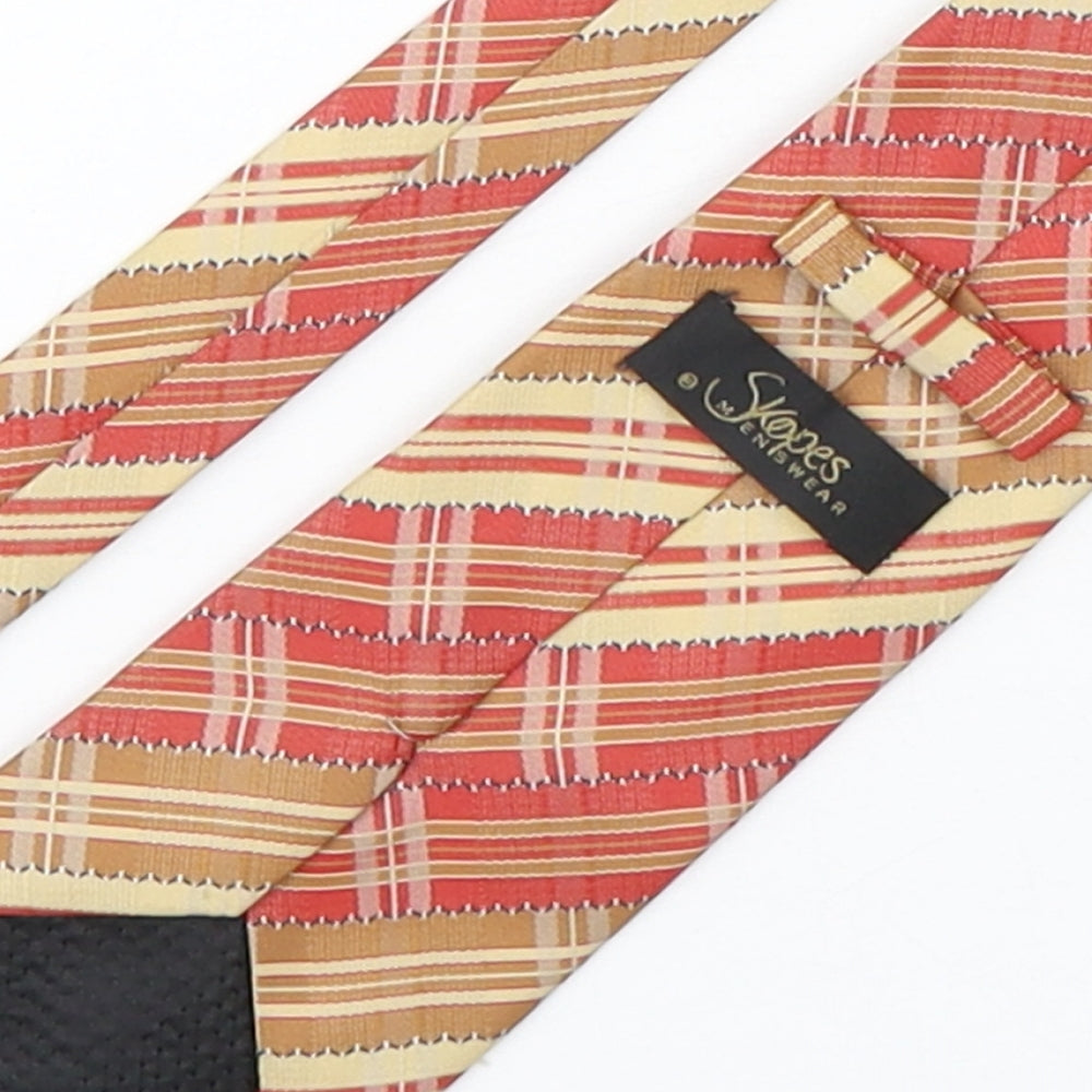 Skopes Mens Multicoloured Plaids & Checks Polyester Pointed Tie One Size