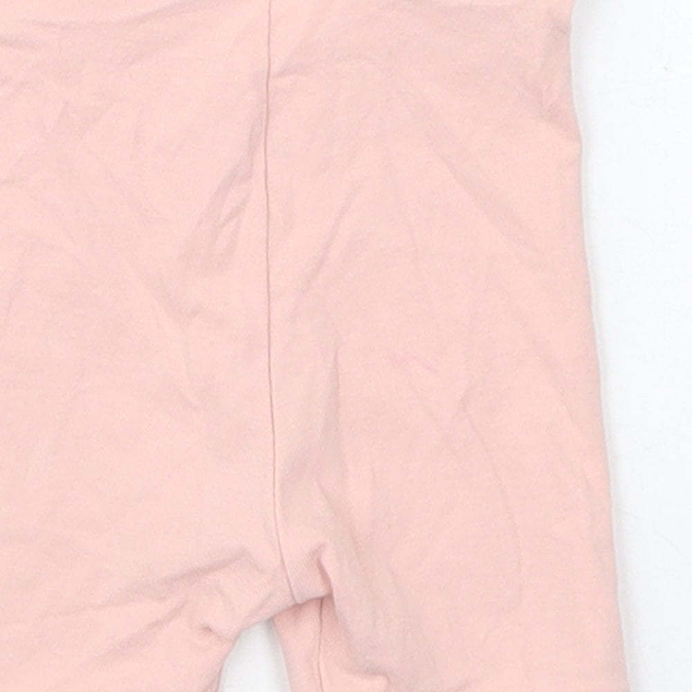 George Girls Pink Cotton Cropped Leggings Size 0-3 Months