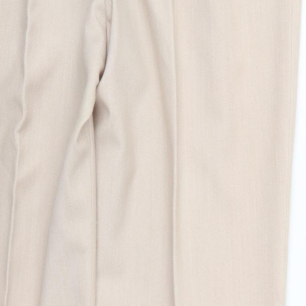 Gerard Womens Beige Polyester Trousers Size 16 L30 in Regular Button