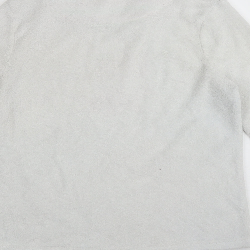 Preworn Womens Grey Solid Polyester Top Pyjama Top Size 2 - Christmas 'Elfie Selfie'