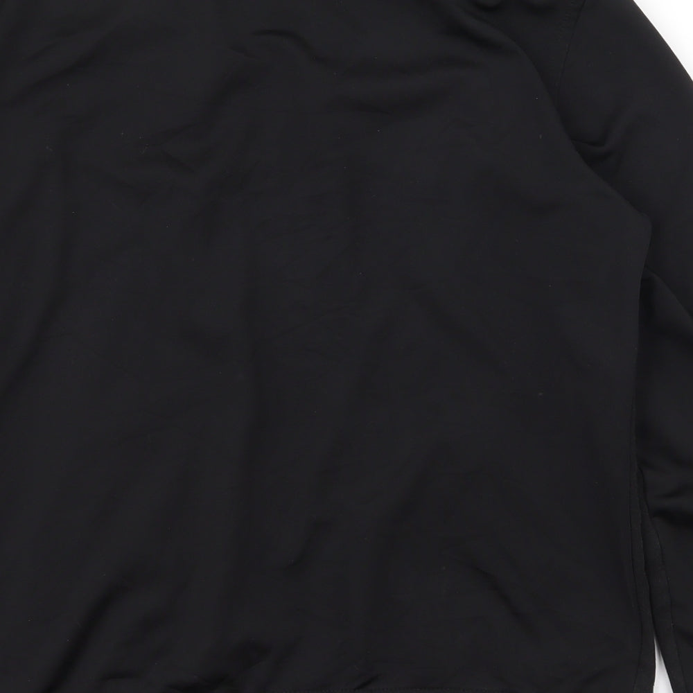 H&M Womens Black Cotton Full Zip Sweatshirt Size S Zip