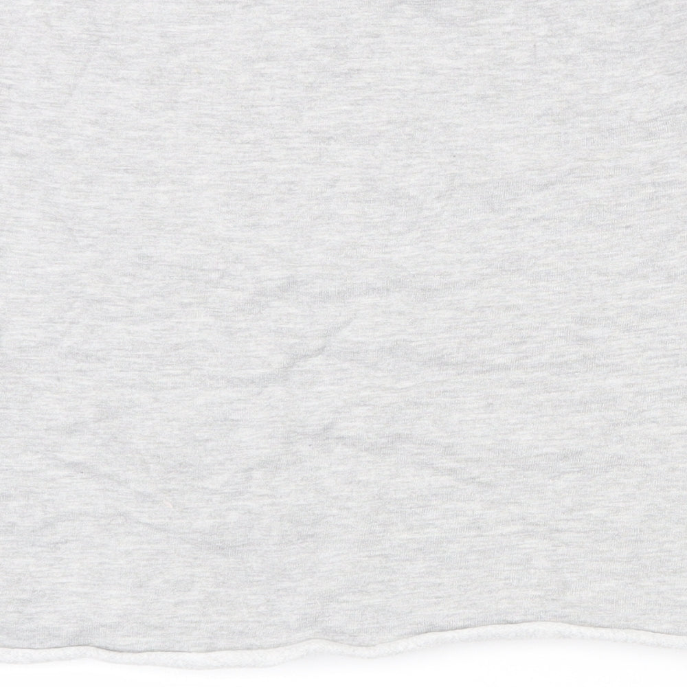 Matalan Girls Grey Cotton Pullover Sweatshirt Size 13 Years Pullover - Cropped