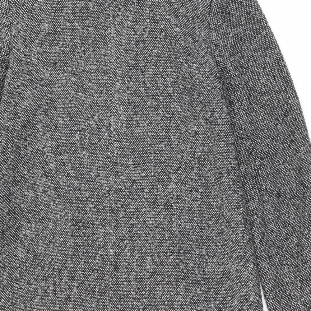 BHS Womens Grey Overcoat Coat Size 10 Button