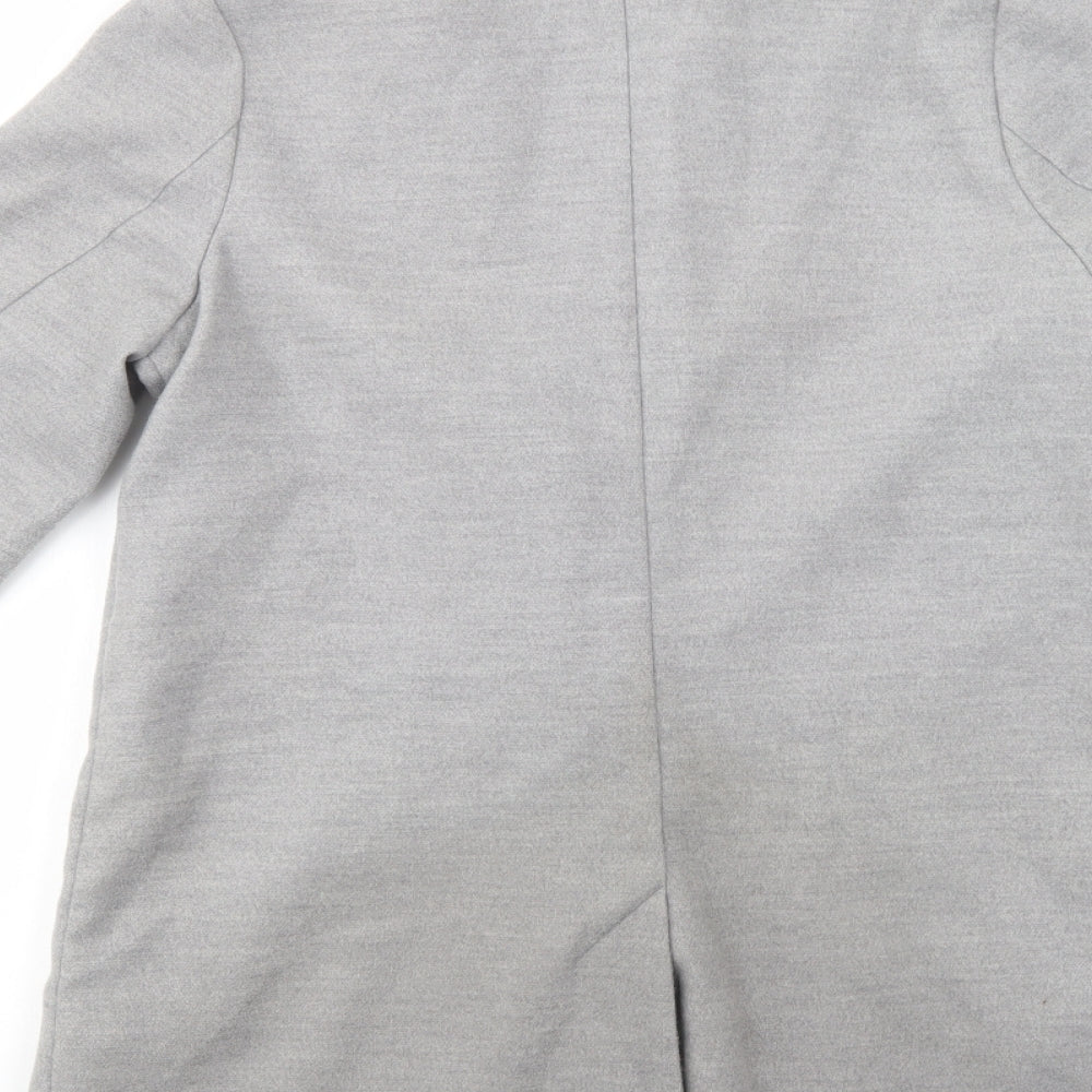 H&M Womens Grey Pea Coat Coat Size 8 Button