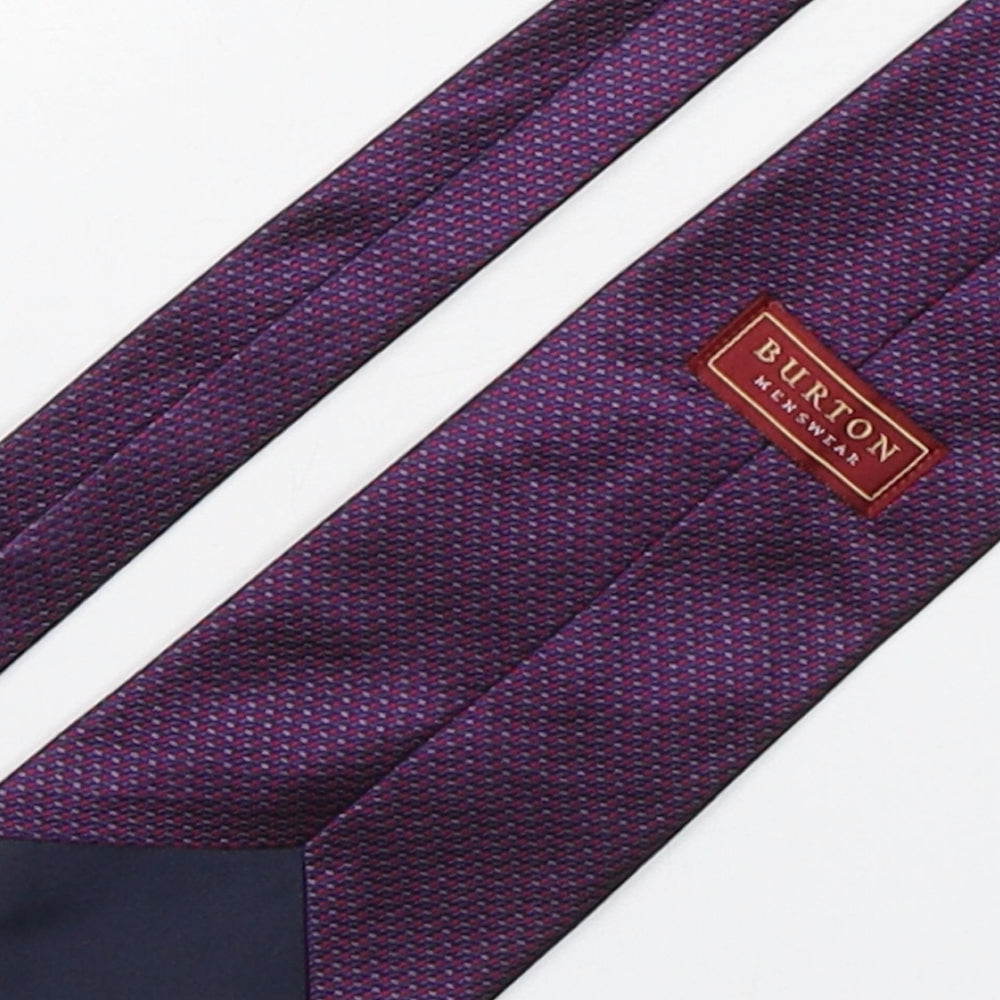 Burton Mens Purple Grenadine Polyester Pointed Tie One Size
