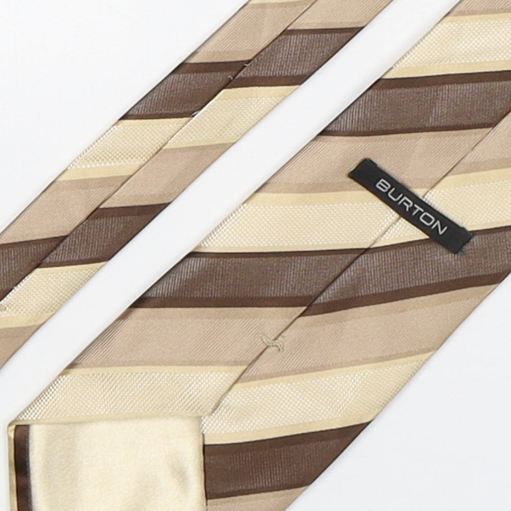 Burton Mens Multicoloured Striped Polyester Pointed Tie One Size