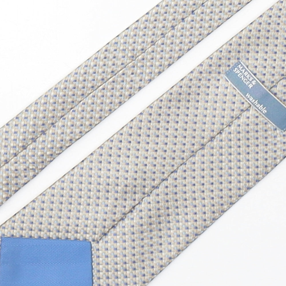Marks & Spencer Mens Multicoloured Geometric Polyester Pointed Tie One Size