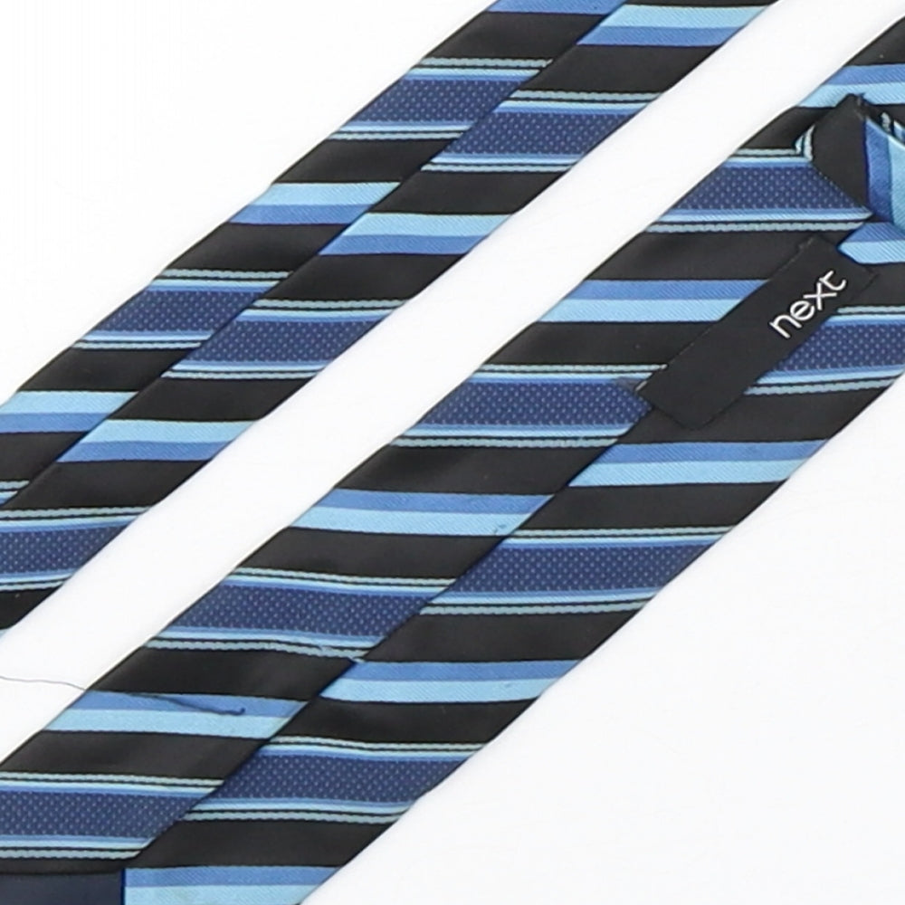 Next Mens Multicoloured Striped Polyester Pointed Tie One Size