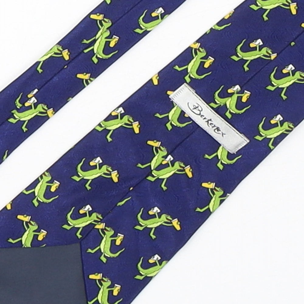 Berkrtex Mens Multicoloured Geometric Polyester Pointed Tie One Size