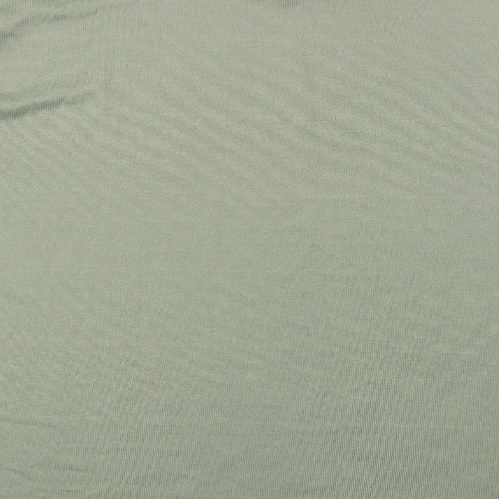New Look Womens Green Polyester Basic Blouse Size S Crew Neck