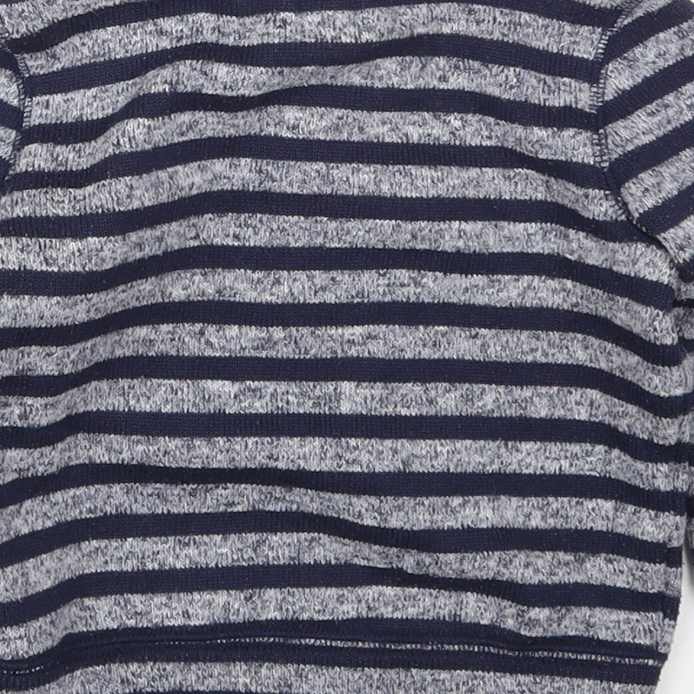 Gap Boys Blue Striped Polyester Pullover Sweatshirt Size 2 Years Zip