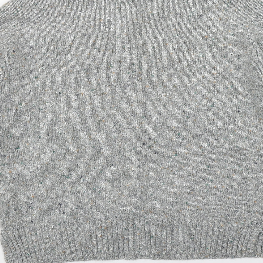 NEXT Womens Grey Round Neck Acrylic Pullover Jumper Size 6