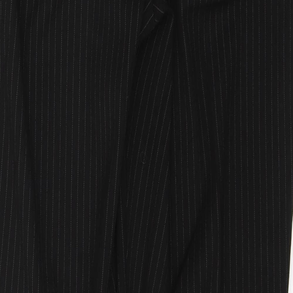 Dunnes Stores Womens Black Polyester Trousers Size 10 L30 in Regular