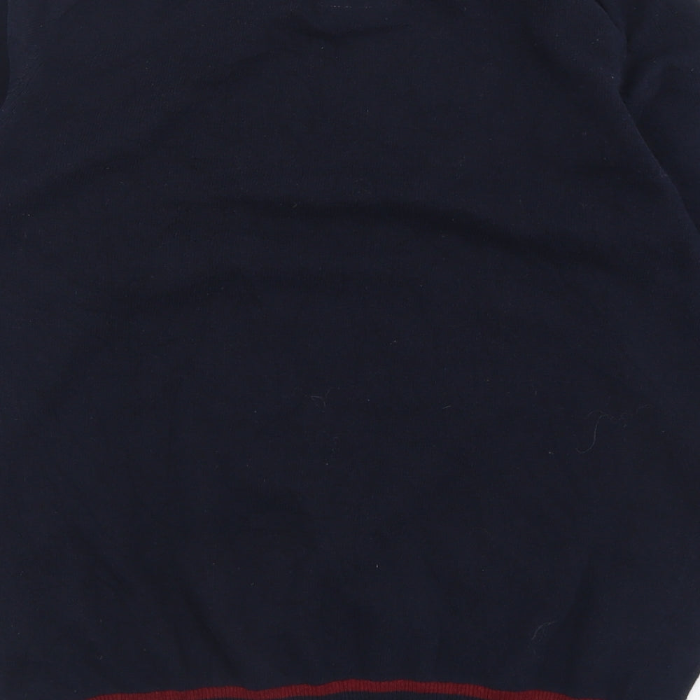 threadcare Mens Blue Crew Neck Polyester Pullover Jumper Size M