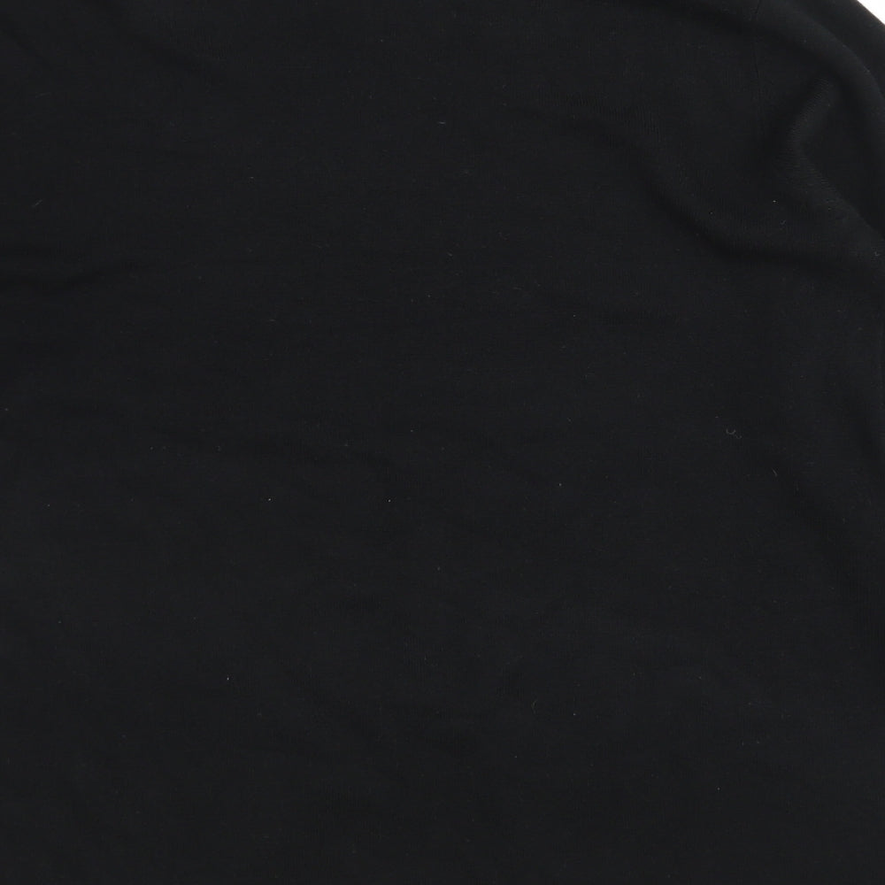 Julipa Womens Black Round Neck Acrylic Pullover Jumper Size 16