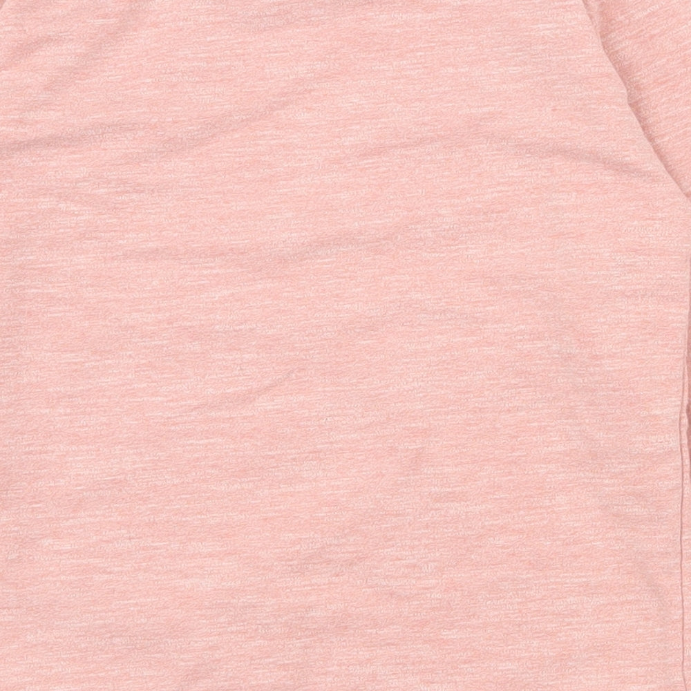 Dunnes Stores Girls Pink Cotton Pullover T-Shirt Size 7 Years Round Neck Pullover