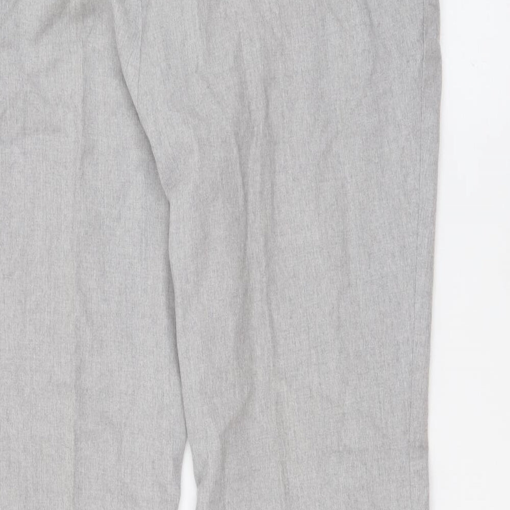 Dana Buchman Womens Grey Wool Trousers Size 14 L27 in Regular Zip