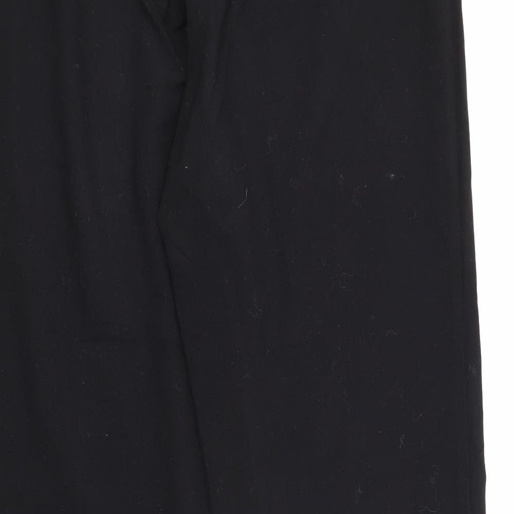 Darmart Womens Black Polyester Trousers Size 14 L26 in Regular Button