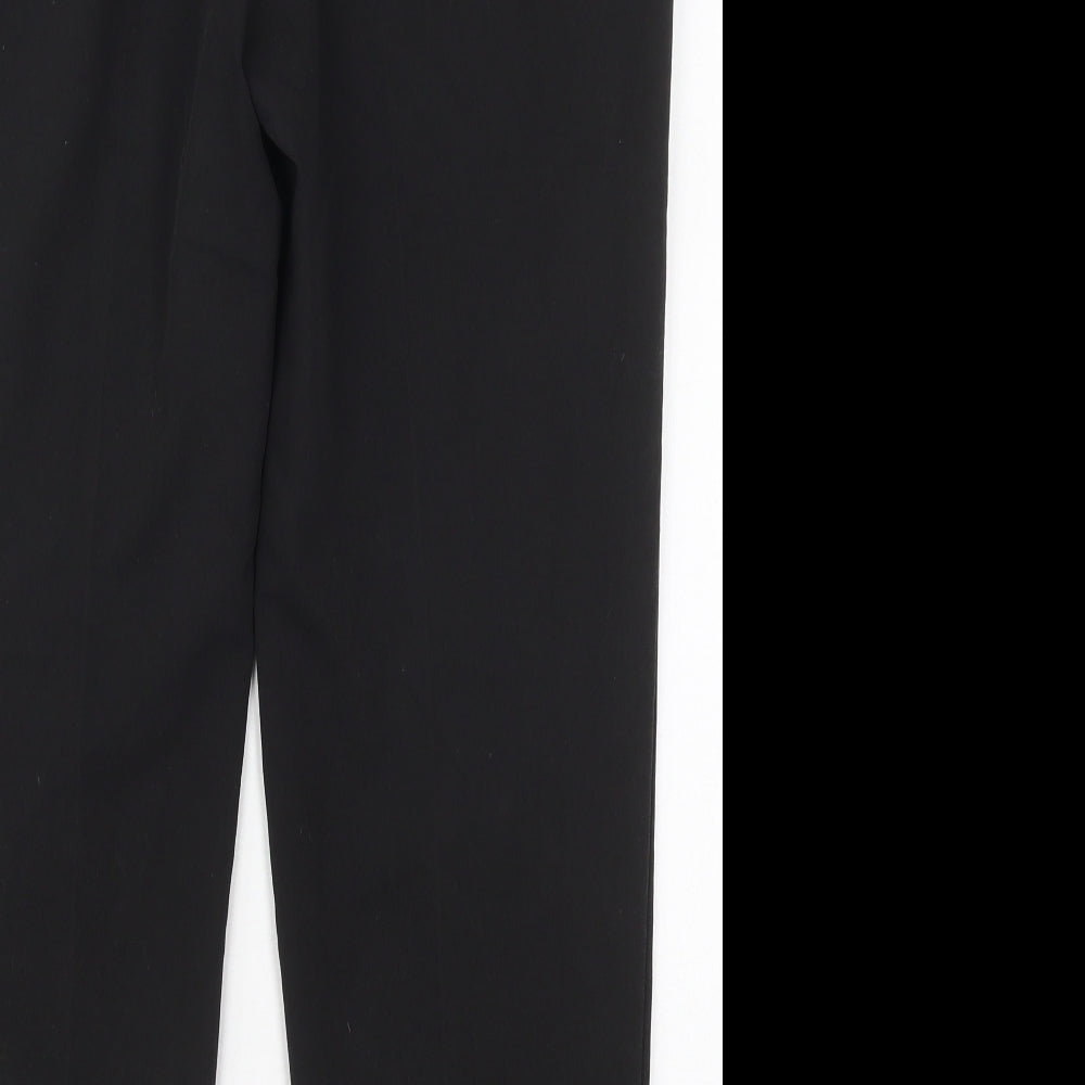 Dorothy Perkins Womens Black Polyester Trousers Size 10 L27 in Regular Hook & Eye