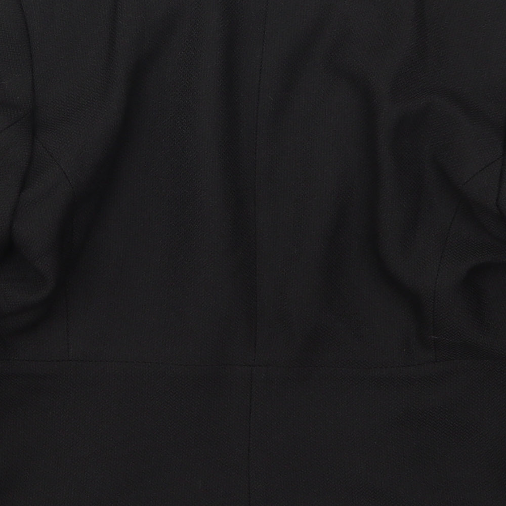 H&M Womens Black Polyester Jacket Blazer Size 12