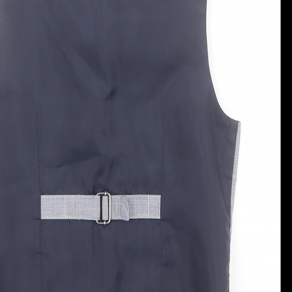 NEXT Boys Blue Check Jacket Snowsuit Size 2-3 Years Button
