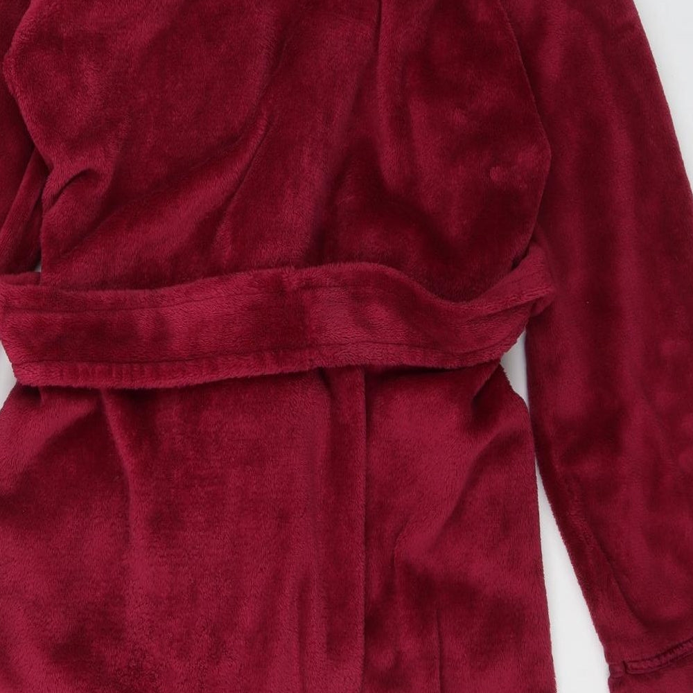 Carole Hochman Womens Red Polyester Top Robe Size M Tie