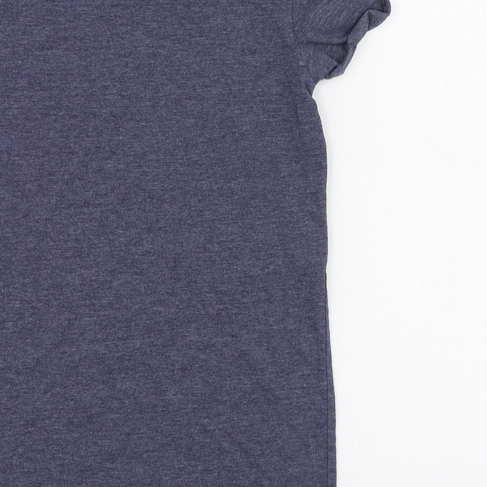 NEXT Girls Blue Polyester Basic T-Shirt Size 6 Years Round Neck Pullover