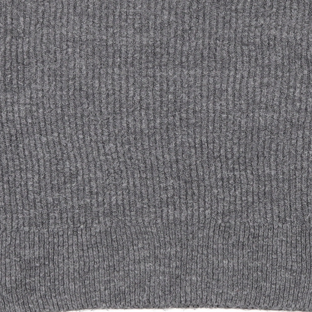 Marks and Spencer Womens Grey High Neck Acrylic Pullover Jumper Size S - Flared sleeves