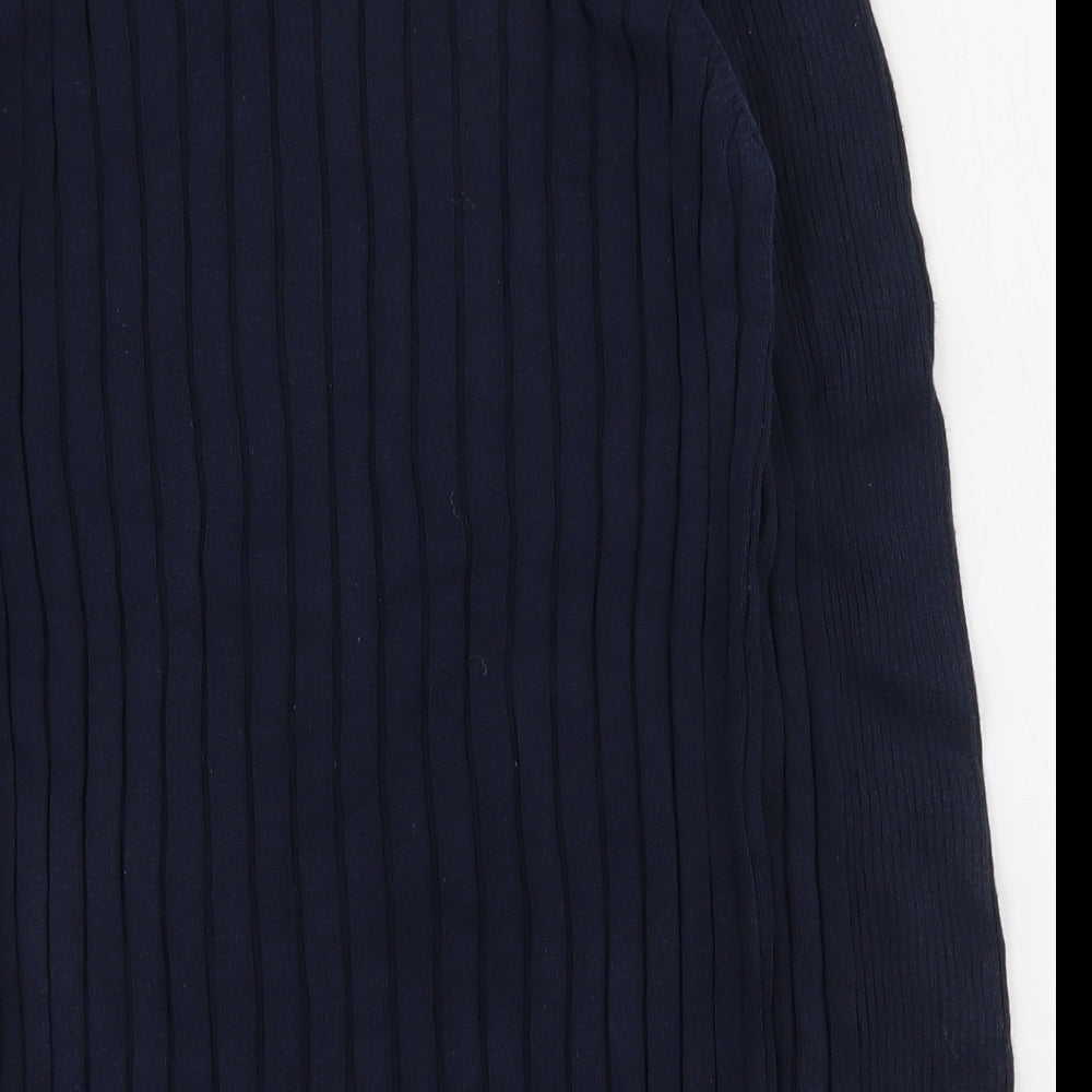 River Island Womens Blue Round Neck 100% Cotton Pullover Jumper Size M