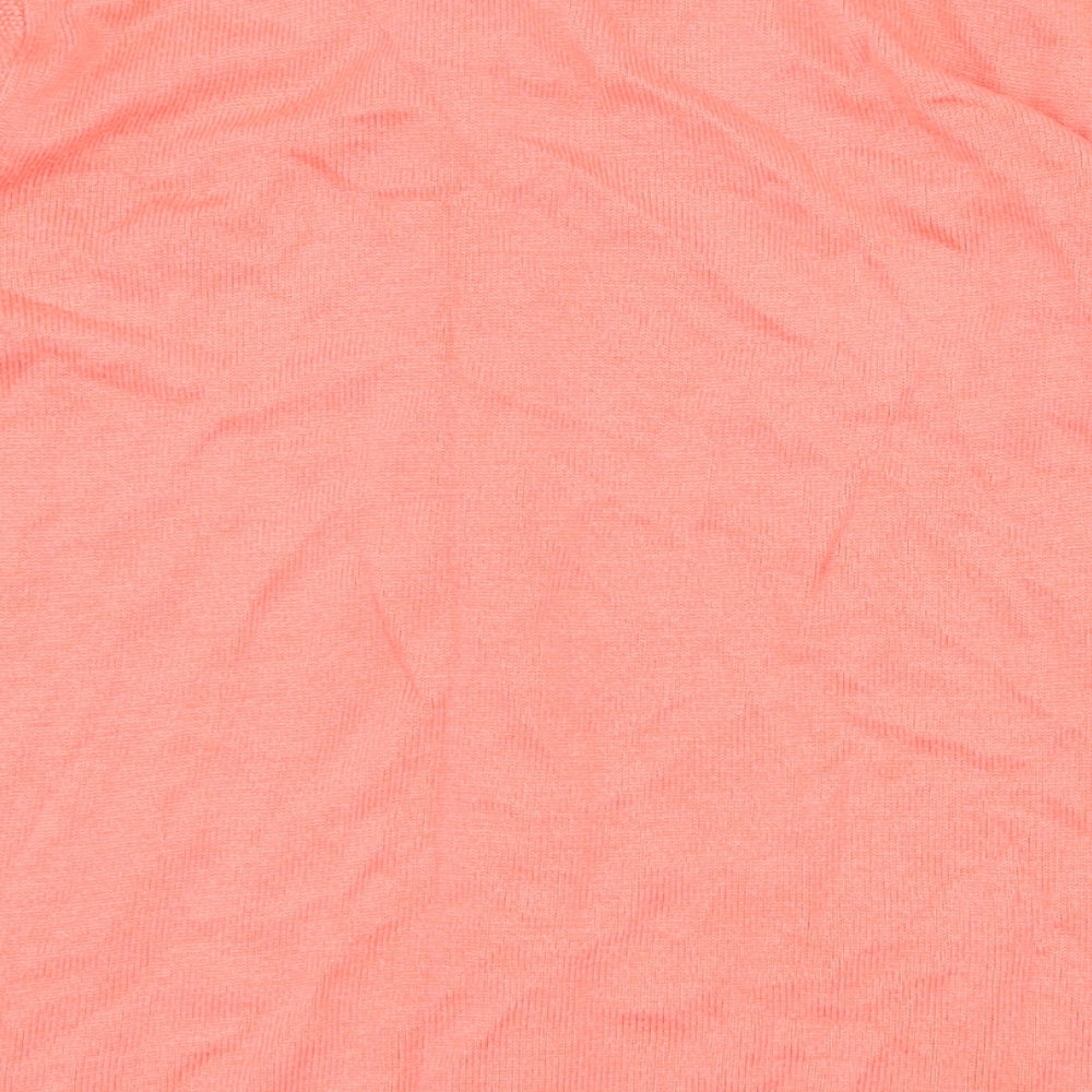Monsoon Womens Pink Scoop Neck Viscose Cardigan Jumper Size 12
