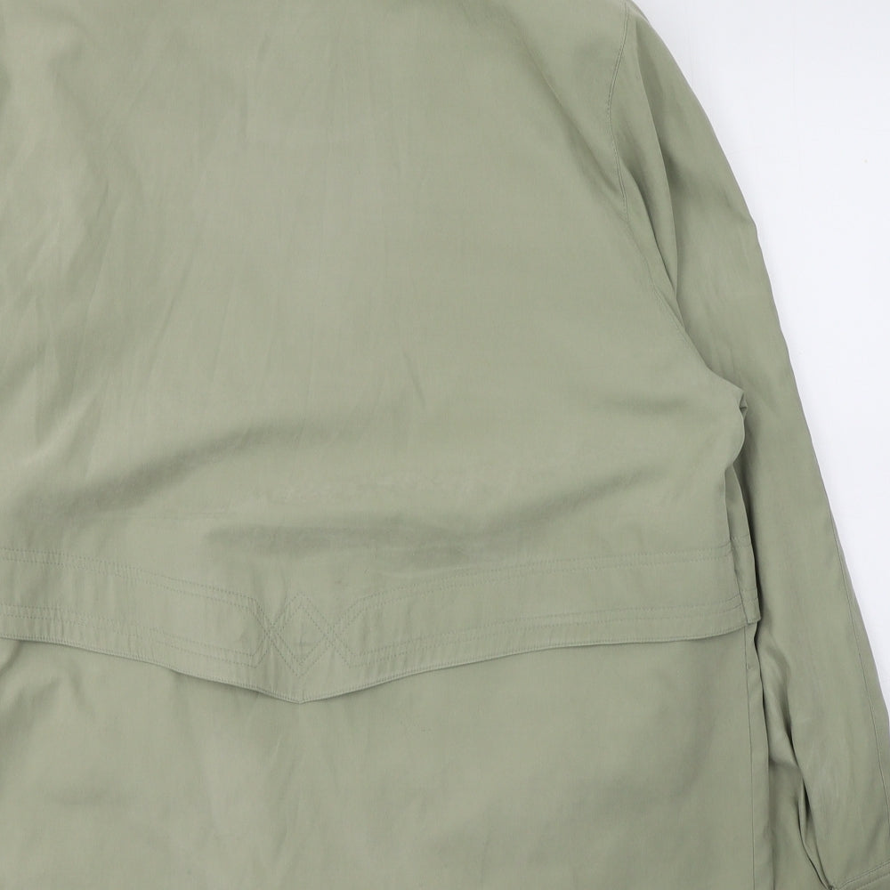Holmewood Womens Green Trench Coat Coat Size 14 Button