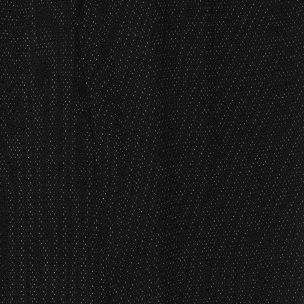 F&F Womens Black Polka Dot Polyester Trousers Size 10 L31 in Regular Zip