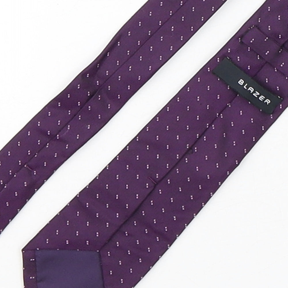 Blazer Mens Purple Geometric Silk Pointed Tie One Size