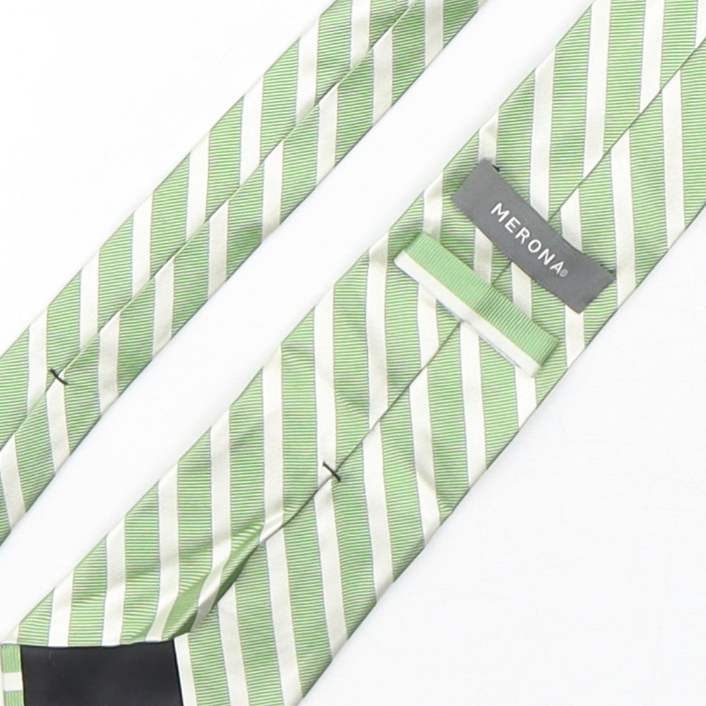 Merona Mens Multicoloured Striped Silk Pointed Tie One Size