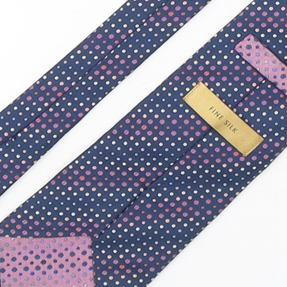 Marks & Spencer Mens Multicoloured Polka Dot Silk Pointed Tie One Size