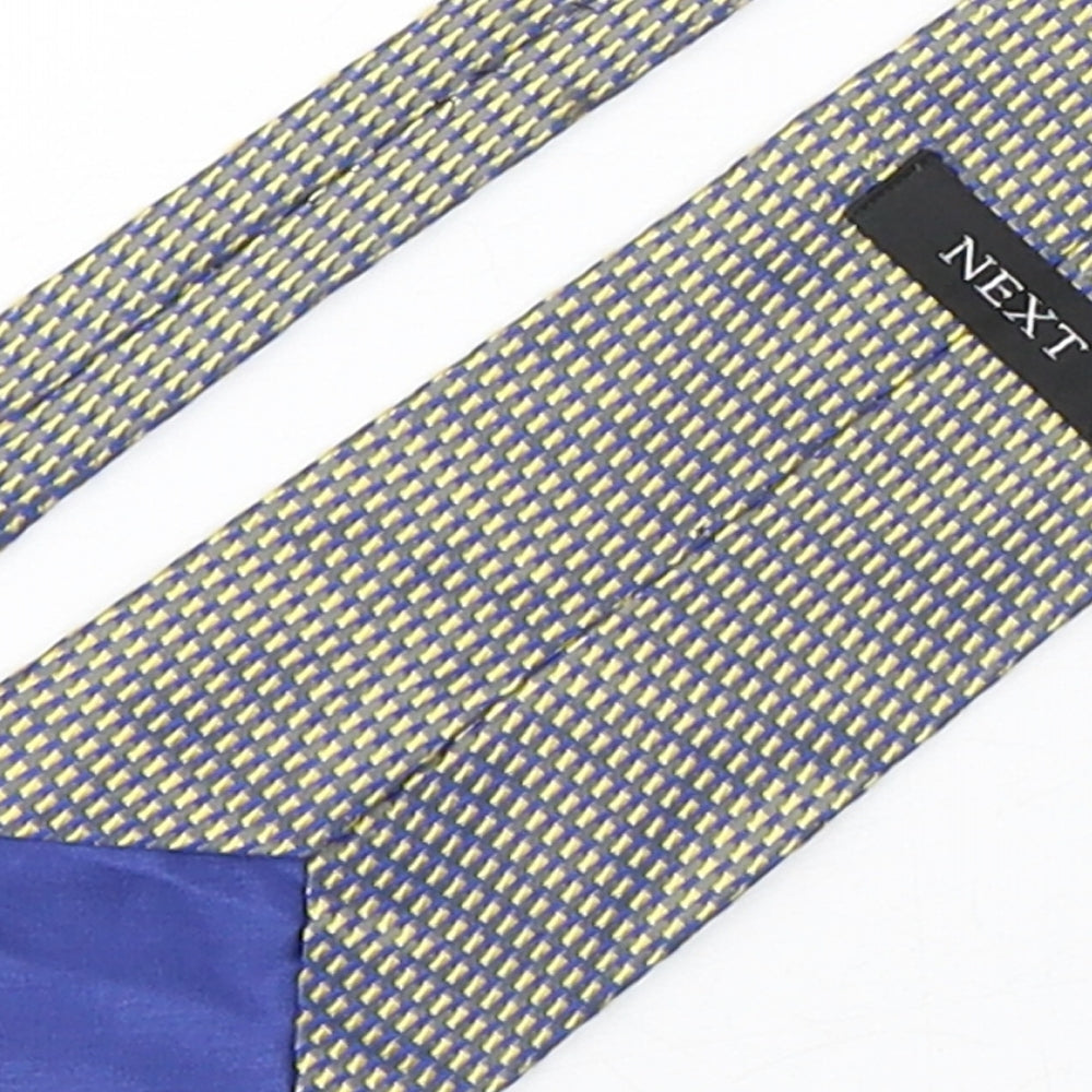 Next Mens Multicoloured Geometric Silk Pointed Tie One Size