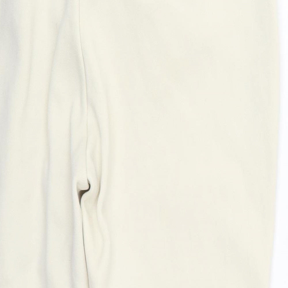 Preworn Womens Beige Nylon Cropped Trousers Size M L22 in Regular Button - Horse Riding