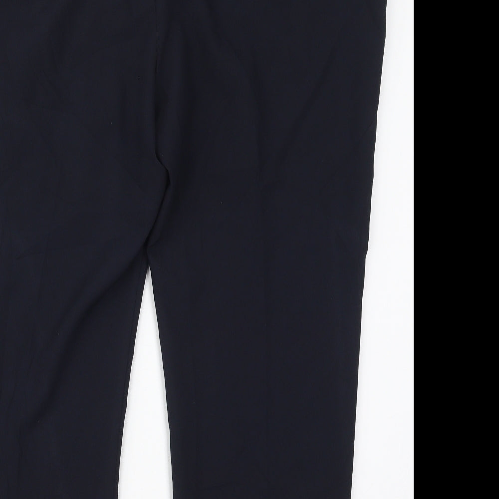 Preworn Womens Blue Polyester Trousers Size 18 L24.5 in Regular Hook & Eye