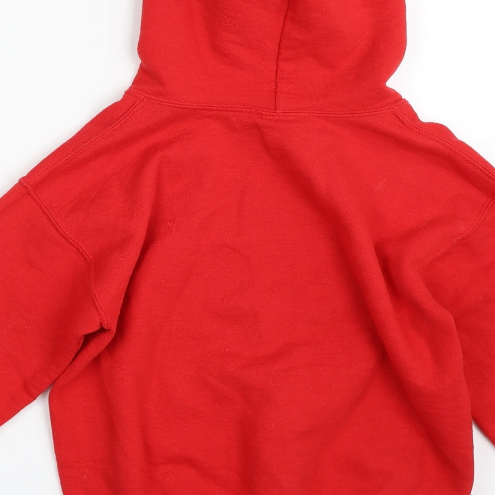 Gildan Boys Red Cotton Pullover Hoodie Size S - Preston