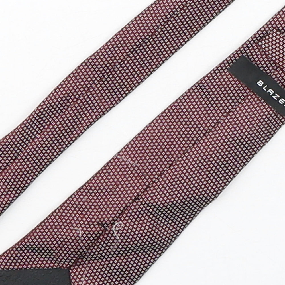 Blazer Mens Red Geometric Silk Pointed Tie One Size