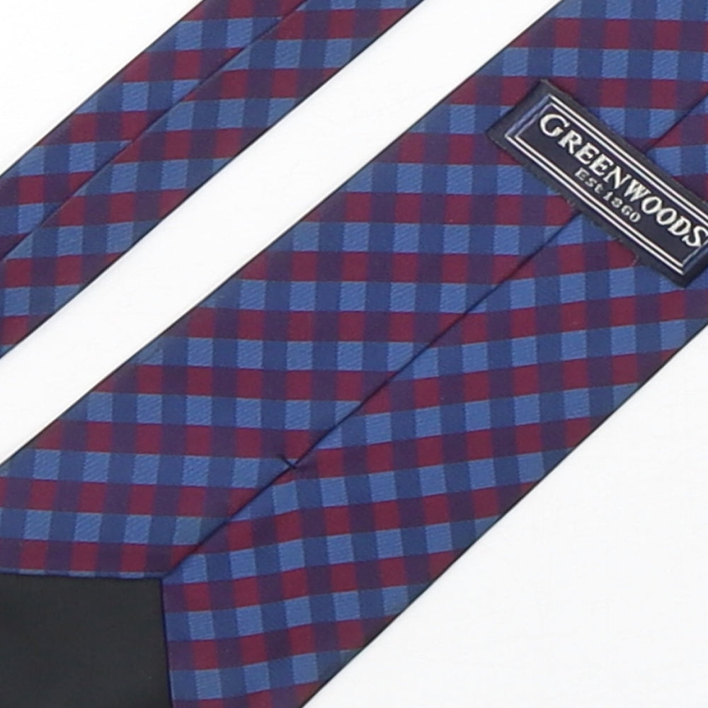 Greenwoods Mens Multicoloured Plaids & Checks Polyester Pointed Tie One Size