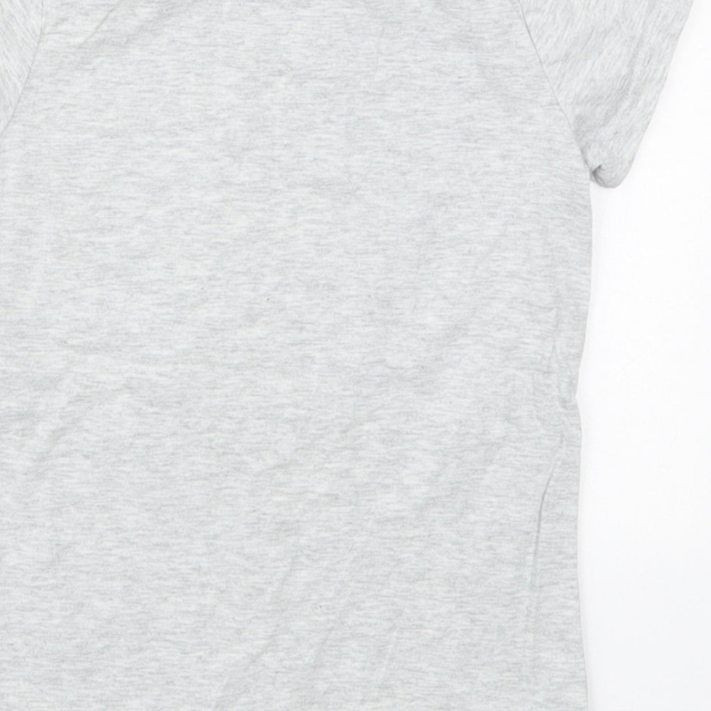 NEXT Boys Grey Cotton Basic T-Shirt Size 5 Years Crew Neck Pullover - Today I Feel Happy Emoji