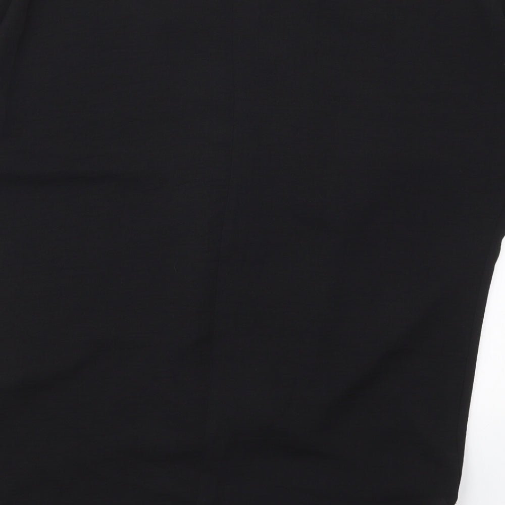Primark Womens Black Polyester Basic Blouse Size 6 V-Neck